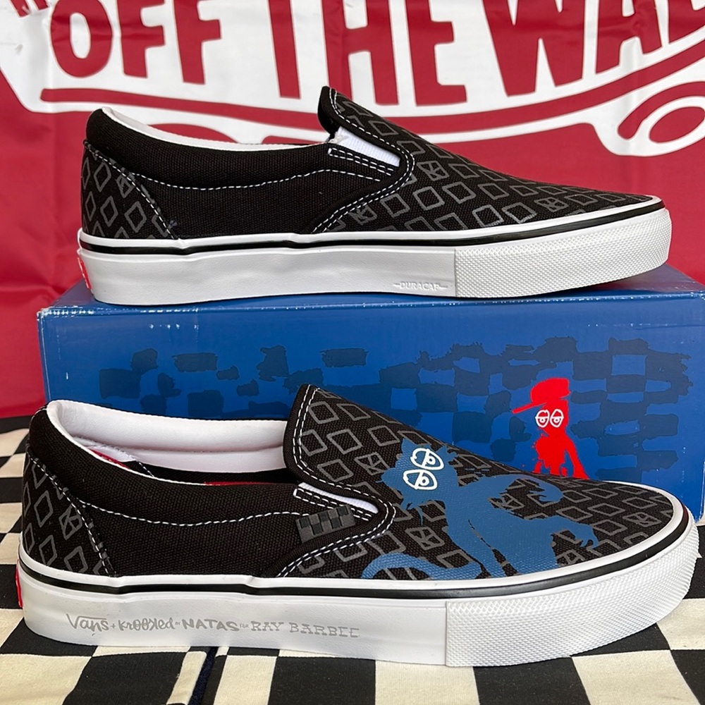 Vans Men’s Skate Slip-On Krooked By Natas For Ray Barbee sneakers - Picture 6 of 16